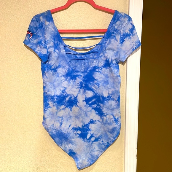 VS Pink, Medium, blue tie dye body suit - Picture 2 of 6